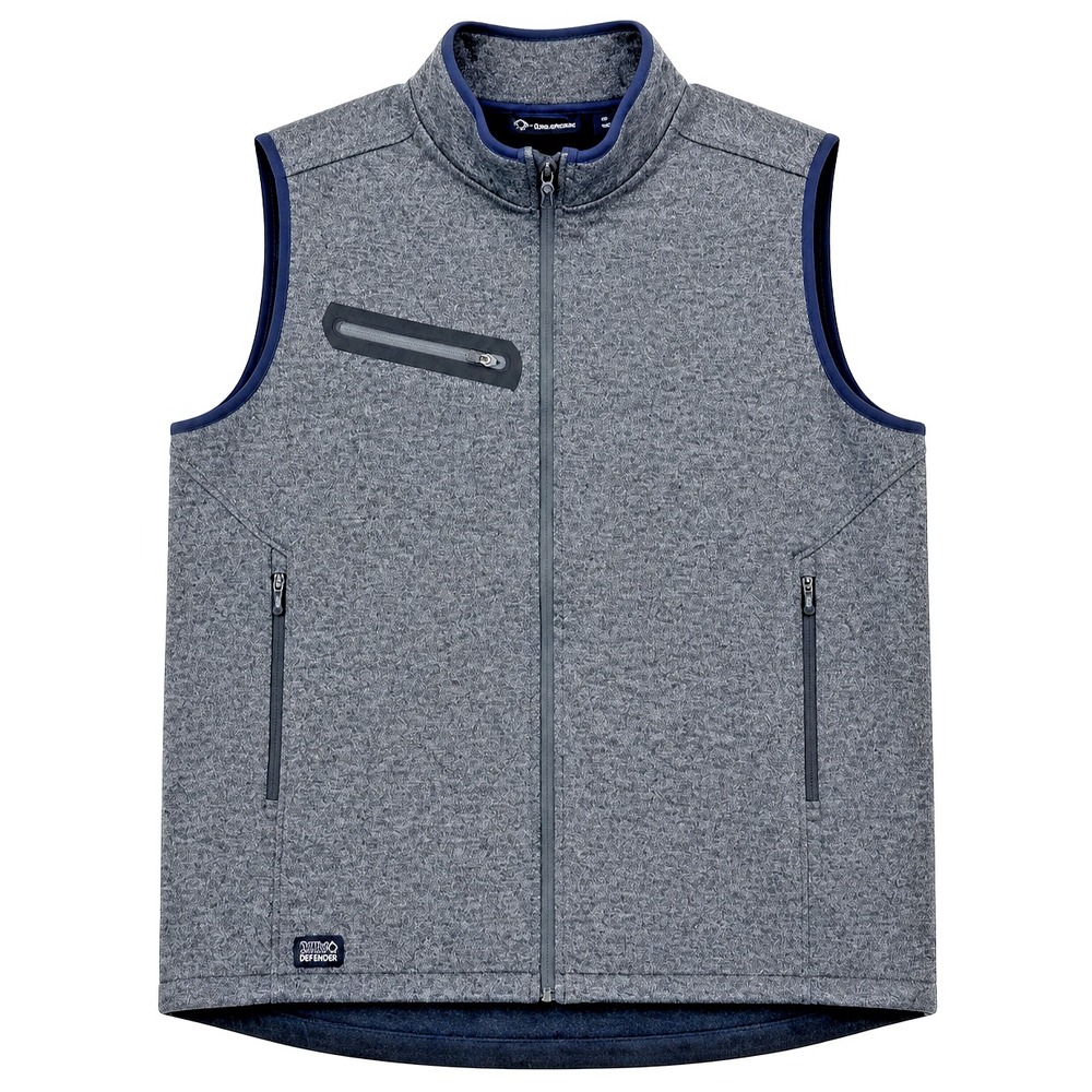 Dri Duck Compass Vest Jacket Men 3XL Gray Pockets Full Zip Gorpcore Hiking